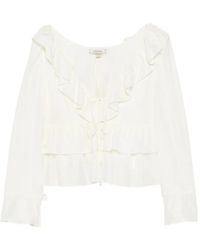 Dorothee Schumacher - Playful Volumes Ruffled Tie Blouse - Lyst