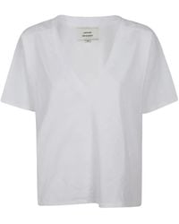 Loulou - V-Neck Short-Sleeve T-Shirt - Lyst