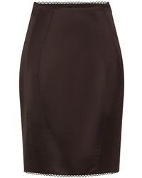 Nicholas - Dayane Lace-Trim Midi Skirt - Lyst