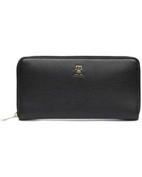 Tommy Hilfiger - Logo-Plaque Zip-Around Wallet - Lyst