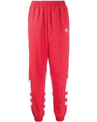 adidas Logo Print Track Trousers - Red