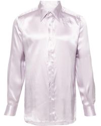 Tom Ford - Straight-point Collar Silk Shirt - Lyst