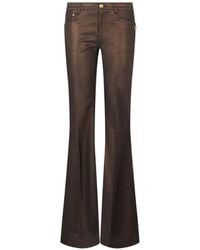 Roberto Cavalli - Metallic-Effect Flared Jeans - Lyst