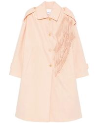 Erika Cavallini Semi Couture - Fringe-Detail Trench Coat - Lyst