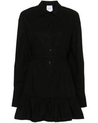 Patou - Ruffled Mini Shirt Dress - Lyst