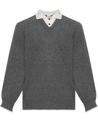 Eleventy - Layered-Effect V-Neck Sweater - Lyst