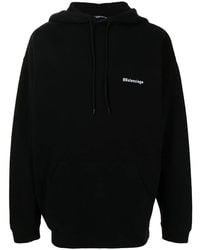 Balenciaga - Logo-Embroidered Oversize Hoodie - Lyst
