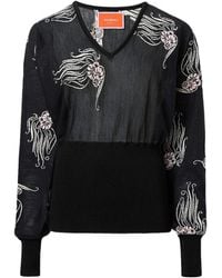 La DoubleJ - Pullover Mit Blumen-Print - Lyst