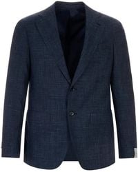 Caruso - Aida Cross-Hatch Single-Breasted Blazer - Lyst