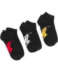 Polo Ralph Lauren - Pony-Motif Ankle Socks (Set Of Three) - Lyst