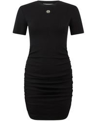 Philipp Plein - Ppen Back Mini T-Shirt Dress Signature Pendant - Lyst