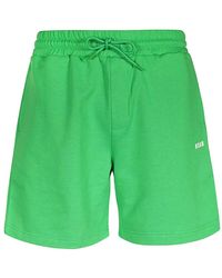 MSGM - Logo-Shorts Mit Elastischem Bund - Lyst