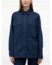 BOSS - Button-Up Chest-Pocket Denim Jacket - Lyst
