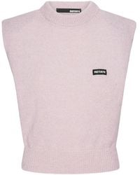 ROTATE BIRGER CHRISTENSEN - Padded-Shoulder Knit Vest - Lyst