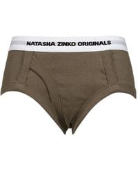 Natasha Zinko - Ribbed-Knit Logo-Waistband Briefs - Lyst