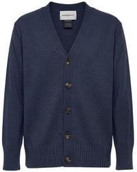 Amaranto - Distressed V-Neck Cardigan - Lyst