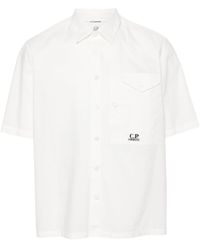 C.P. Company - Overhemd Met Geborduurd Logo - Lyst