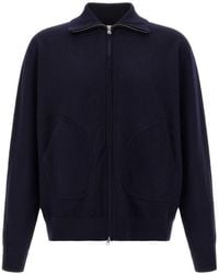 Oliver Lattughi - Merino-Wool Zip-Up Sweater - Lyst