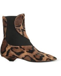 Sergio Rossi - Tensile Stiefeletten Mit Leopardenprint - Lyst