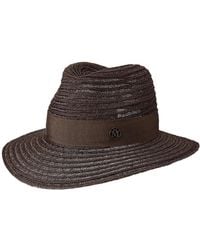 Maison Michel - Henrietta Logo-Plaque Hat - Lyst