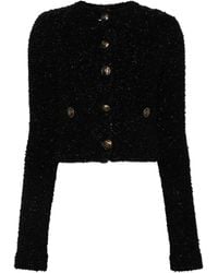 Balenciaga - Crop Bouclé Cardigan - Lyst