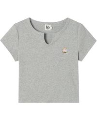 B+ AB - Embroidered-Patch T-Shirt - Lyst