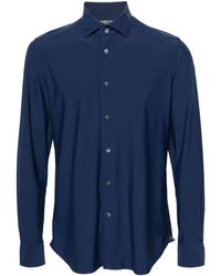 Corneliani - Spread-collar Stretch-jersey Shirt - Lyst