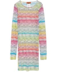 Missoni - Zigzag-Print Mini Dress - Lyst