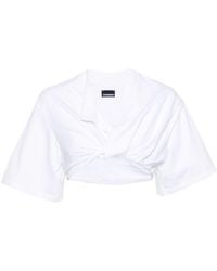 Jacquemus - Le T-shirt Bahia Courte Cropped Top - Lyst