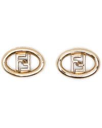 Fendi - Orecchini A Bottone O'Lock - Lyst