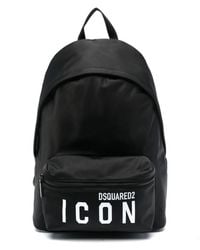 DSquared² - Icon Logo-Print Backpack - Lyst