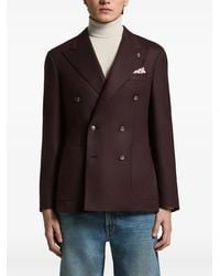 Peserico - Double-Breasted Peak-Lapel Jacket - Lyst