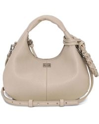 Ganni - Mini Textured Leather Tote Bag - Lyst