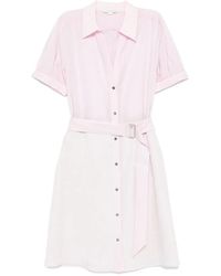 Vince - Mini-Jurk Met Ceintuur - Lyst
