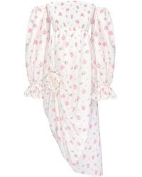 Sleeper - Atlanta Rose-Print Linen Dress - Lyst