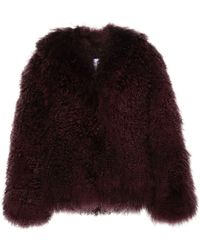 The Attico - Wide-sleeve Shearling Jacket - Lyst