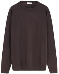 Bramani Cashmere - Ribbed-Trim Crew-Neck Sweater - Lyst