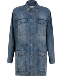 Isabel Marant - Button-Fastening Denim Coat - Lyst