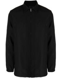 Givenchy - Zip-front Wool Blend Shirt - Lyst