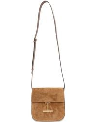 Tom Ford - Suede Logo-Detail Shoulder Bag - Lyst