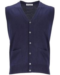 Al Duca d'Aosta - Button-Up Knitted Vest - Lyst