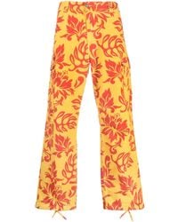 ERL - Tropical Floral-print Cargo-trousers - Lyst