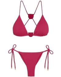 ViX - Firenze Yara Textured-Finish T-Back Bikini Top - Lyst