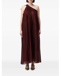 MEIMEIJ - One-Shoulder Pleated Maxi Dress - Lyst