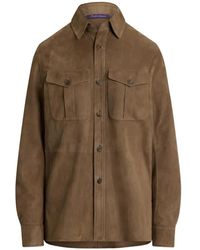 Ralph Lauren - Landry Lamb-Suede Shirt - Lyst