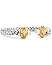 David Yurman - 18Kt And Sterling Renaissance Pearl And Diamond Ring - Lyst