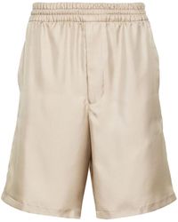 Prada - Silk Bermuda Shorts - Lyst