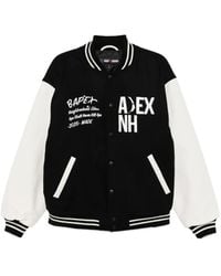 A Bathing Ape - Chaqueta bómber con logo bordado - Lyst