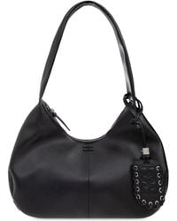 Ganni - Borsa A Spalla Con Placca Logo - Lyst