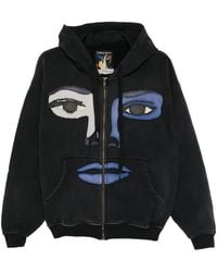 Kidsuper - Appliqué-Detail Zip-Up Hoodie - Lyst